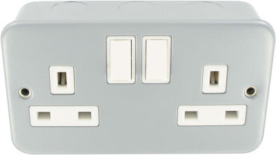 Deligo Metal Clad Socket SP 13A 2-Gang - MCSS2