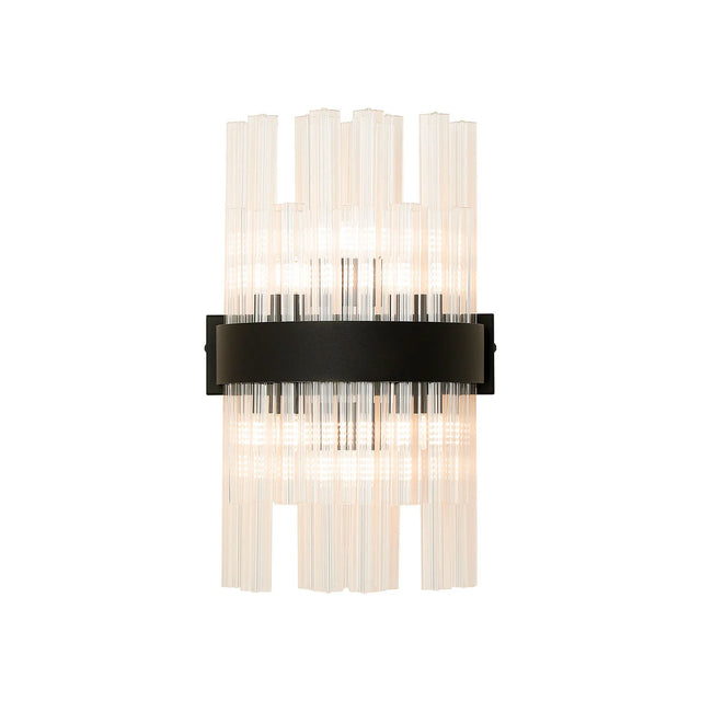 Melville 6 Light G9, Wall Light, Satin Black / Clear