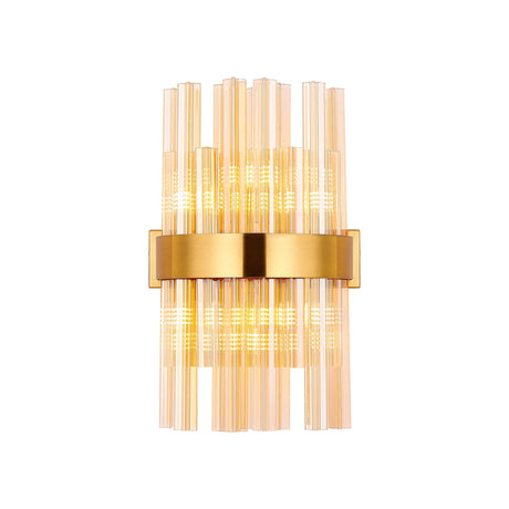 Melville 6 Light G9, Wall Light, Brass / Amber