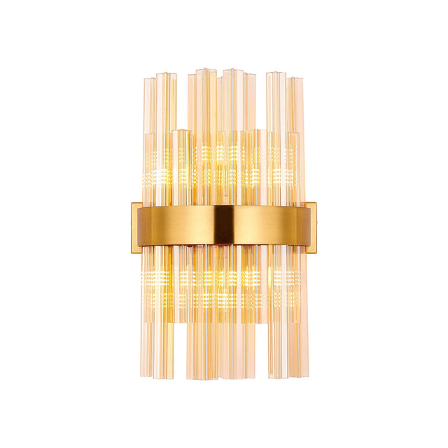 Melville 6 Light G9, Wall Light, Brass / Amber