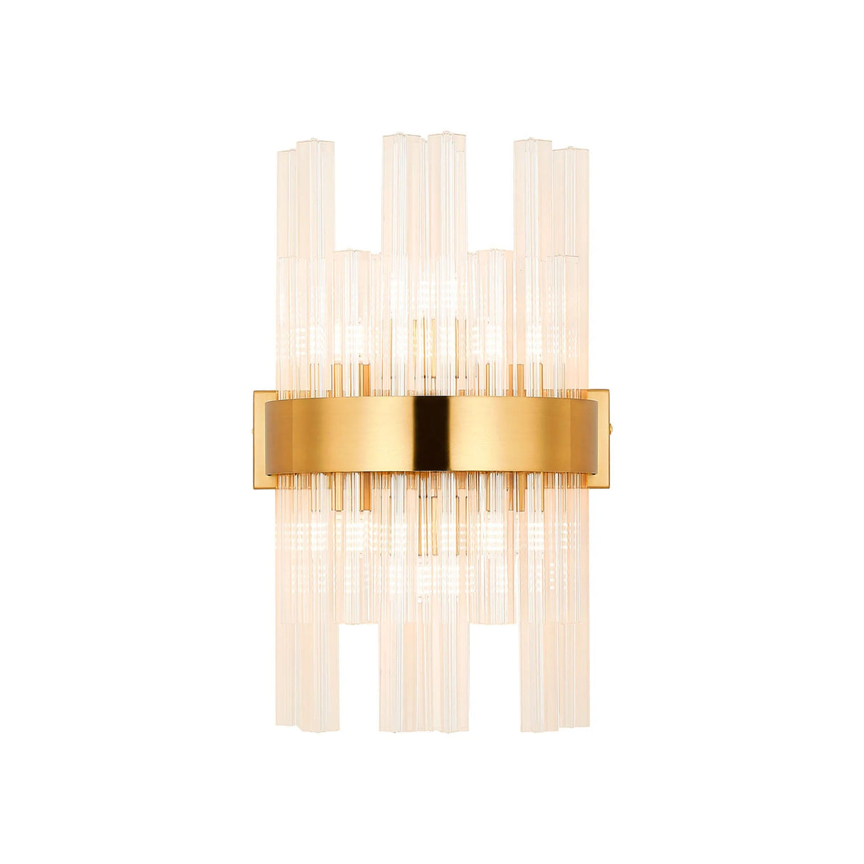 Melville 6 Light G9, Wall Light, Brass / Clear