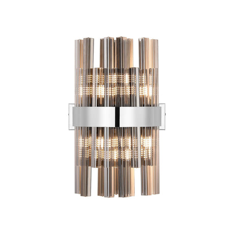 Melville 6 Light G9, Wall Light, Polished Nickel / Smoke