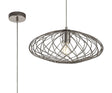 Melville Elliptical Sphere Pendant, 1 x E27, Polished Nickel