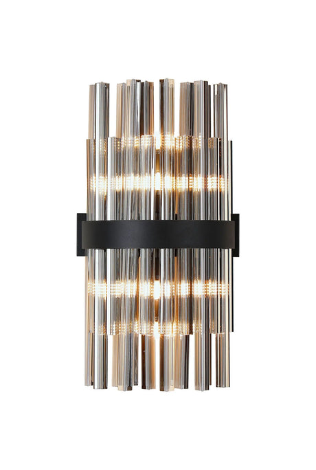 Melville 8 x G9, Wall Light, Satin Black/Smoke