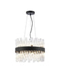 Melville 10 x G9, Pendant Round, Satin Black/Clear