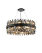 Melville 24 x G9, Pendant Round, Satin Black/Smoke (23.13kg)