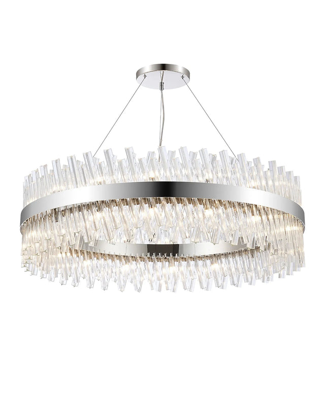 Melville 32 x G9, Pendant Round, Polished Nickel/Clear (29.51kg)