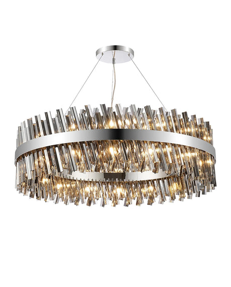 Melville 32 x G9, Pendant Round, Polished Nickel/Smoke (29.51kg)