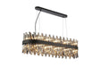 Melville 24 x G9, Pendant Oblong, Satin Black/Smoke (22.65kg)