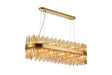 Melville 24 x G9, Pendant Oblong, Brass/Amber (22.65kg)