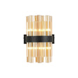 Melville 4 x G9, Wall Light, Satin Black/Amber