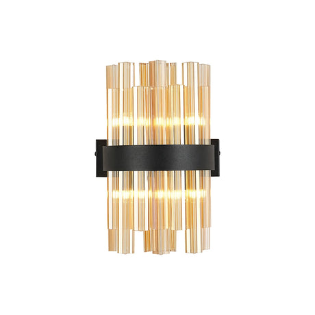 Melville 4 x G9, Wall Light, Satin Black/Amber