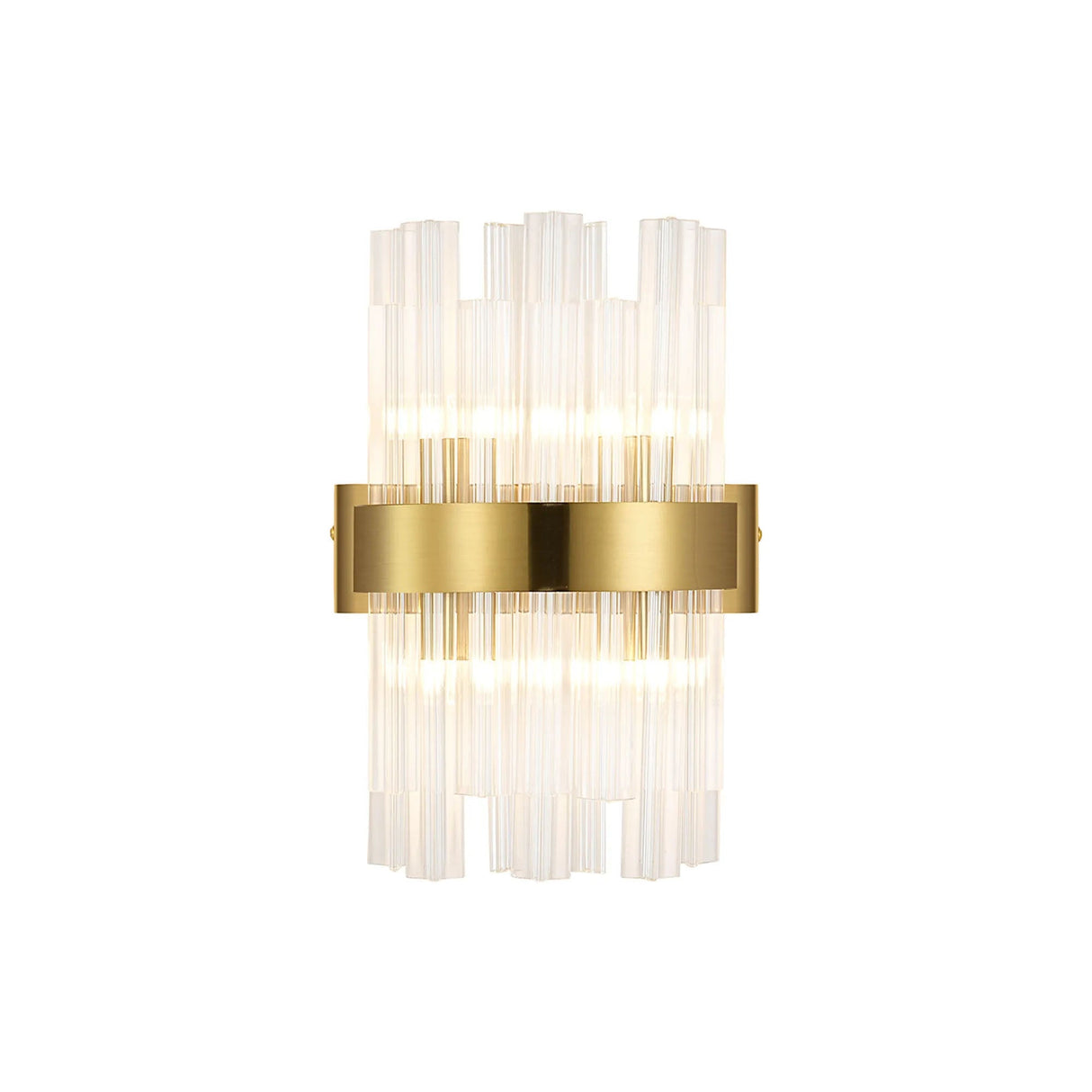 Melville 4 x G9, Wall Light, Brass/Clear