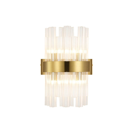 Melville 4 x G9, Wall Light, Brass/Clear