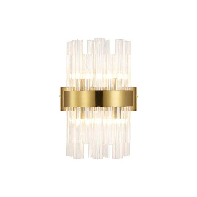 Melville 4 x G9, Wall Light, Brass/Clear