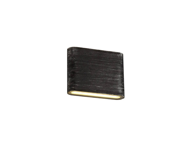 Mitchell Up and Downward Lighting Wall Lamp, 2 x 3W LED, 3000K, IP54, Black/Silver
