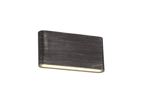 Mitchell Up and Downward Lighting Wall Lamp, 2 x 6W LED, 3000K, IP54, Black/Silver
