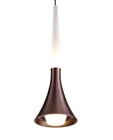 Montgomery 1 Light Pendant, 1 x 5W LED, 3000K, 213lm, Satin Brown, 3yrs Warranty