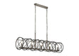 Mooney Linear Pendant, 5 x E14, Graphite/Satin Nickel