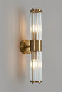 Mundie 2 Light Crystal Wall Up & Down, E14, IP44, Gold/Clear Crystal
