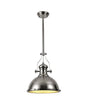Munro Multi Height Pendant, 1 x E27, Polished Nickel/Frosted Glass