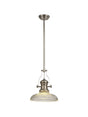 Munro 1 Light Multi Height Pendant E27 With 30cm Round Glass Shade, Polished Nickel/Clear