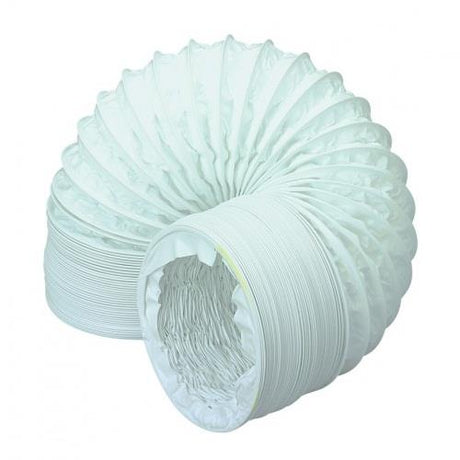 150mm / 6″ Flexible PVC Ventilation Ducting – 3m Length – White