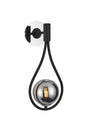 Newton Teardrop Wall Lamp Switched, 1 Light G9, Grey/Polished Chrome/Chrome Globe Glass
