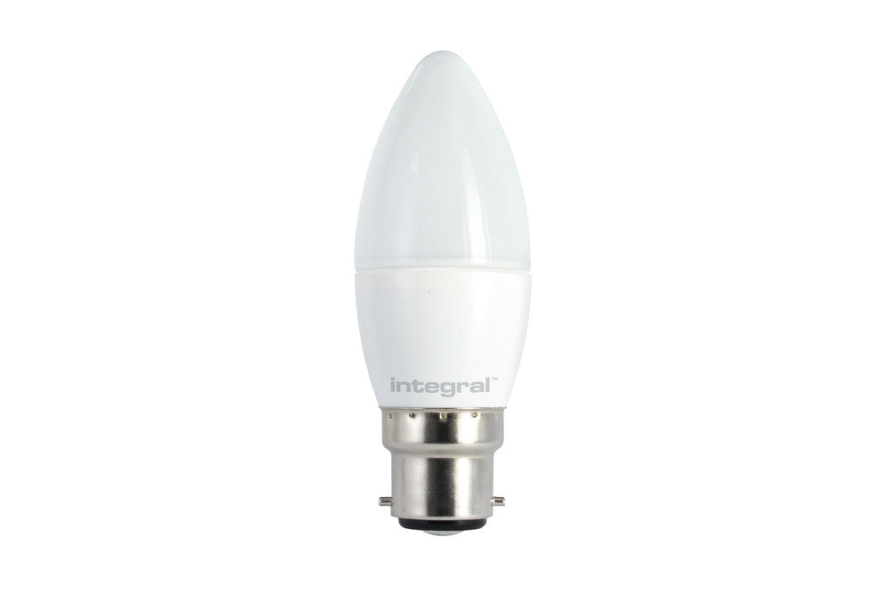 Integral LED Candle 5.5W B22 2700K Warm White NON DIMM | ILCANDB22NC016