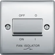 BG Metal, 10AX Triple Pole Fan Isolator Switch in VARIOUS COLOURS