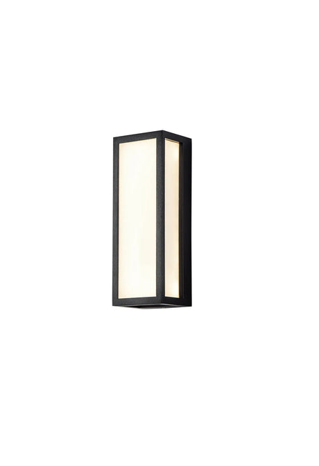 Ord Flush Frosted Wall Lamp, 10W LED, 3000K, IP65, Anthracite