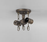 Park Semi Ceiling Kit, 2 x E27, Aged Antique Brass