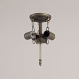 Park Semi Ceiling Kit, 3 x E27, Aged Antique Brass