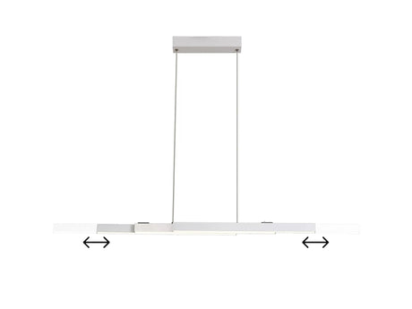 Parke Extendable Linear Pendant , 24W LED, 4000K, Sand White/Aluminium