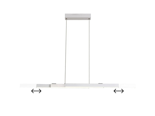 Parke Extendable Linear Pendant , 24W LED, 4000K, Sand White/Aluminium