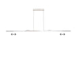 Parke Extendable Linear Pendant , 40W LED, Remote Control CCT Tuneable White 3000K-6000K, Sand White/Aluminium