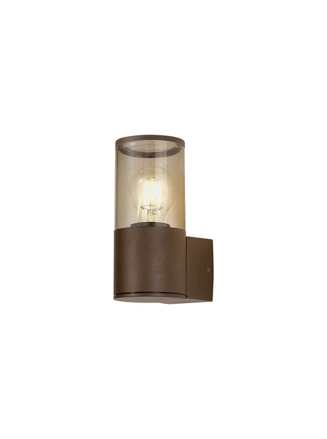Pascoe Wall Lamp 1 x E27, IP54, Matt Brown/Smoked