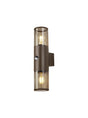 Pascoe Wall Lamp With PIR Sensor 2 x E27, IP54, Matt Brown/Smoked