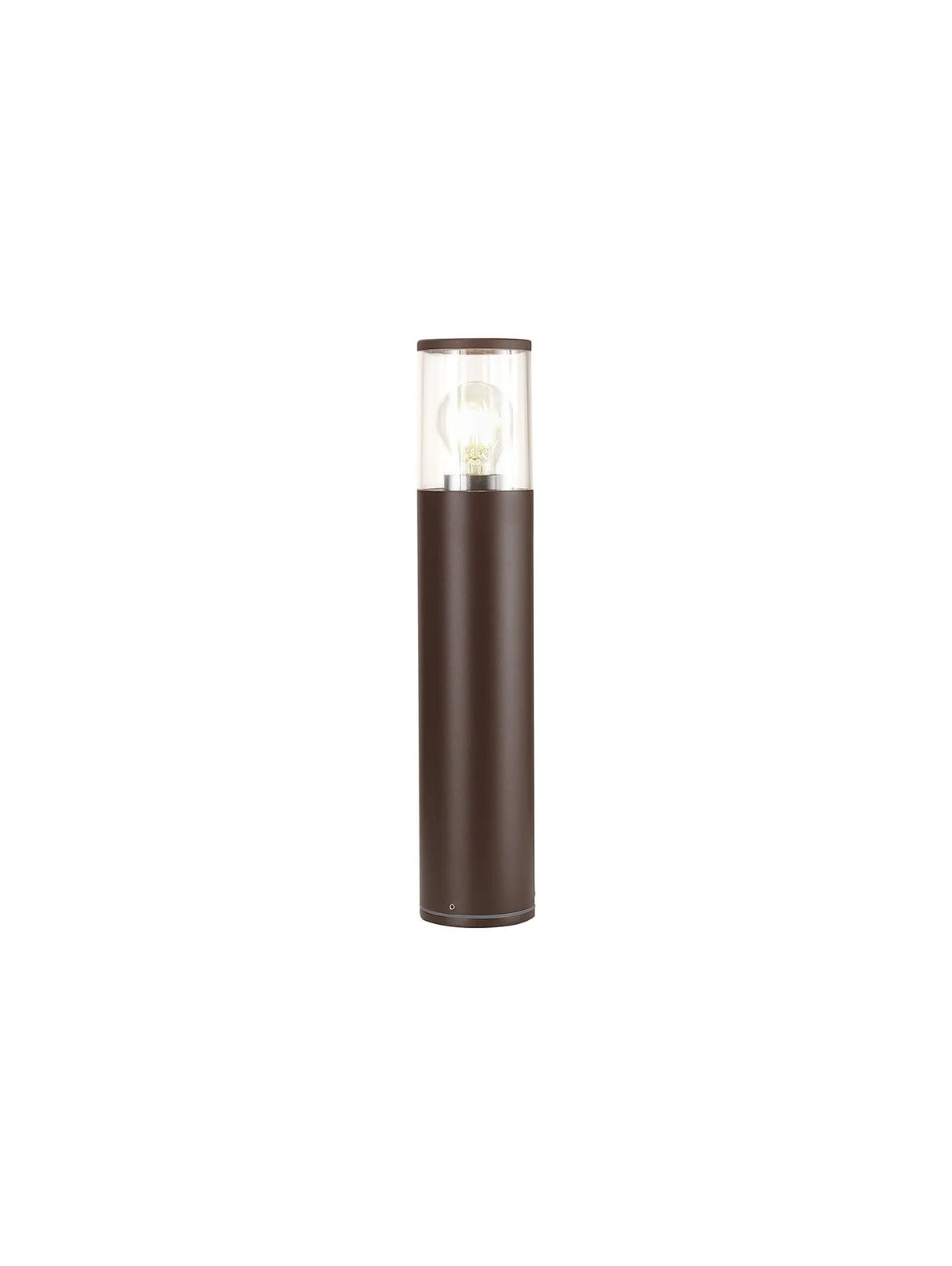 Pascoe 45cm Post Lamp 1 x E27, IP54, Matt Brown/Clear