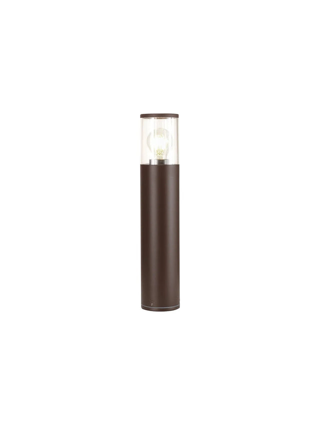 Pascoe 45cm Post Lamp 1 x E27, IP54, Matt Brown/Clear