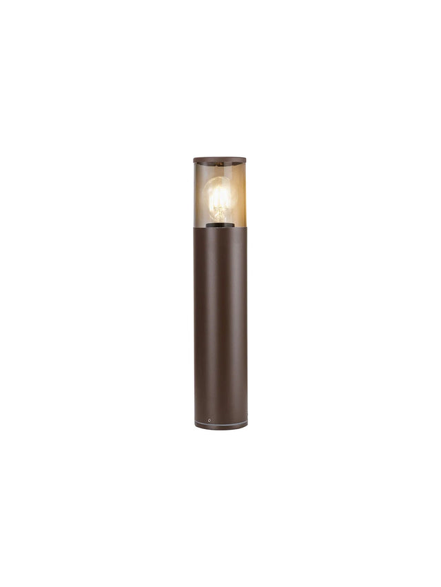 Pascoe 45cm Post Lamp 1 x E27, IP54, Matt Brown/Smoked