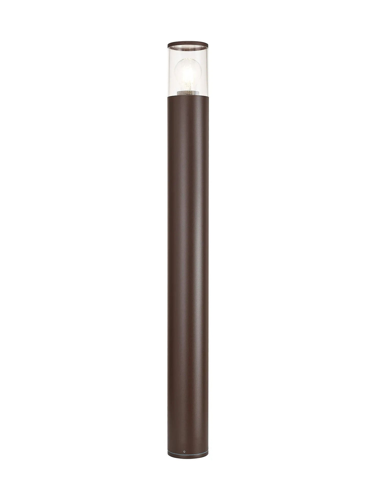 Pascoe 90cm Post Lamp 1 x E27, IP54, Matt Brown/Clear