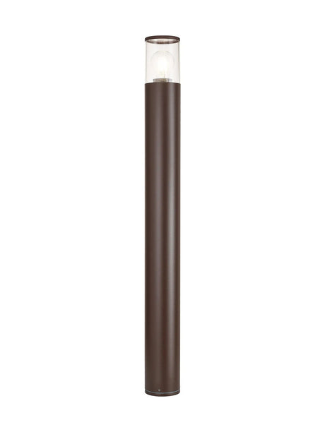 Pascoe 90cm Post Lamp 1 x E27, IP54, Matt Brown/Clear