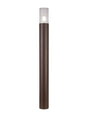 Pascoe 90cm Post Lamp 1 x E27, IP54, Matt Brown/Crackled Clear