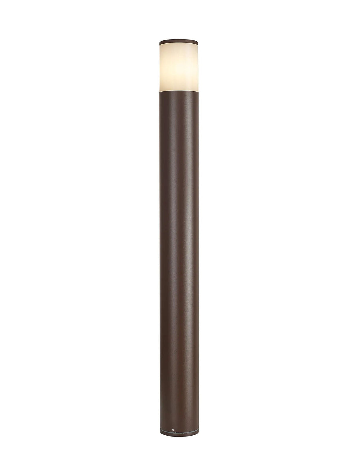 Pascoe 90cm Post Lamp 1 x E27, IP54, Matt Brown/Opal