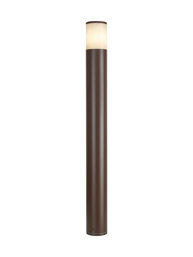 Pascoe 90cm Post Lamp 1 x E27, IP54, Matt Brown/Opal