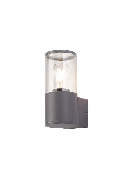 Pascoe Wall Lamp 1 x E27, IP54, Anthracite/Clear