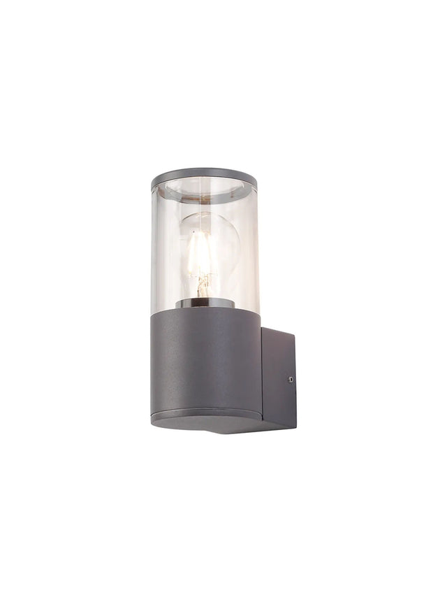 Pascoe Wall Lamp 1 x E27, IP54, Anthracite/Clear