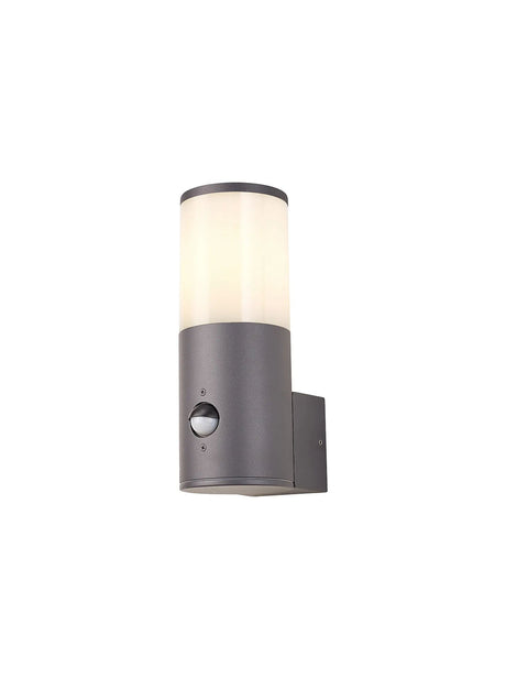 Pascoe Wall Lamp With PIR Sensor 1 x E27, IP54, Anthracite/Opal