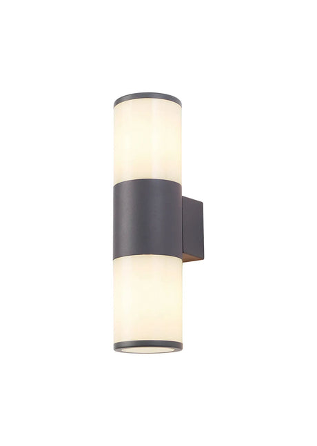 Pascoe Wall Lamp 2 x E27, IP54, Anthracite/Opal
